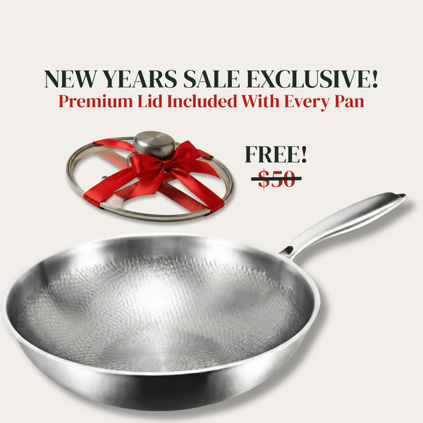 Titanium Wok Pan Flat Bottomed